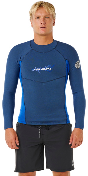 2026 Rip Curl Mens E-Bomb 1.5mm Long Sleeve Jacket 12HMWJ - Blue